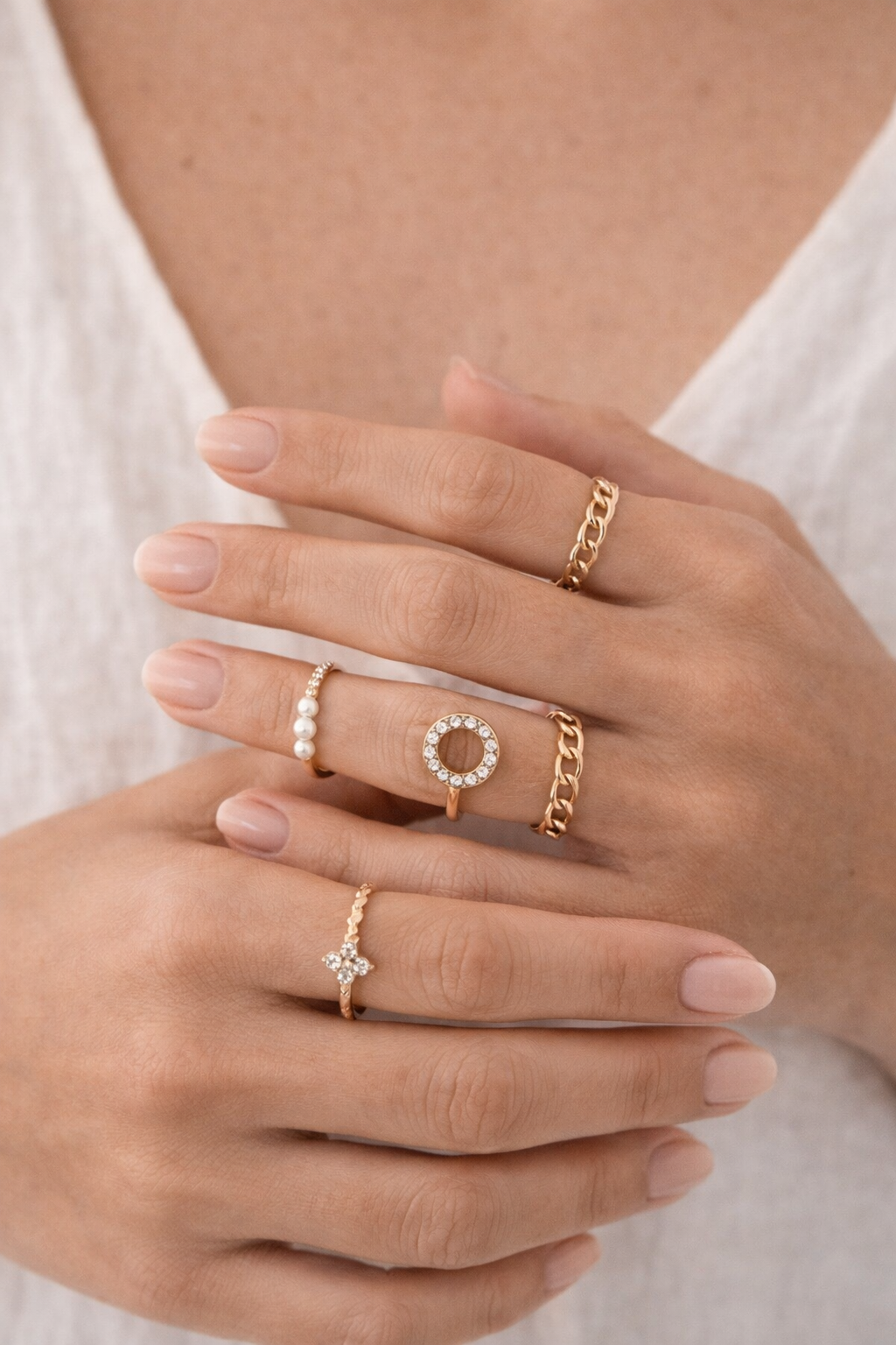 Jorey Ring Set – 5 Piece Stackable Ring Set