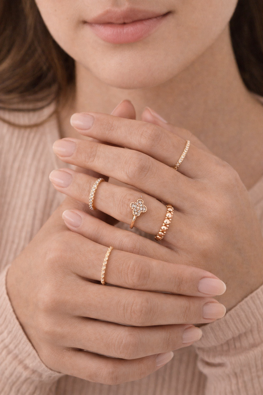 Jorey Ring Set – 5 Piece Stackable Ring Set