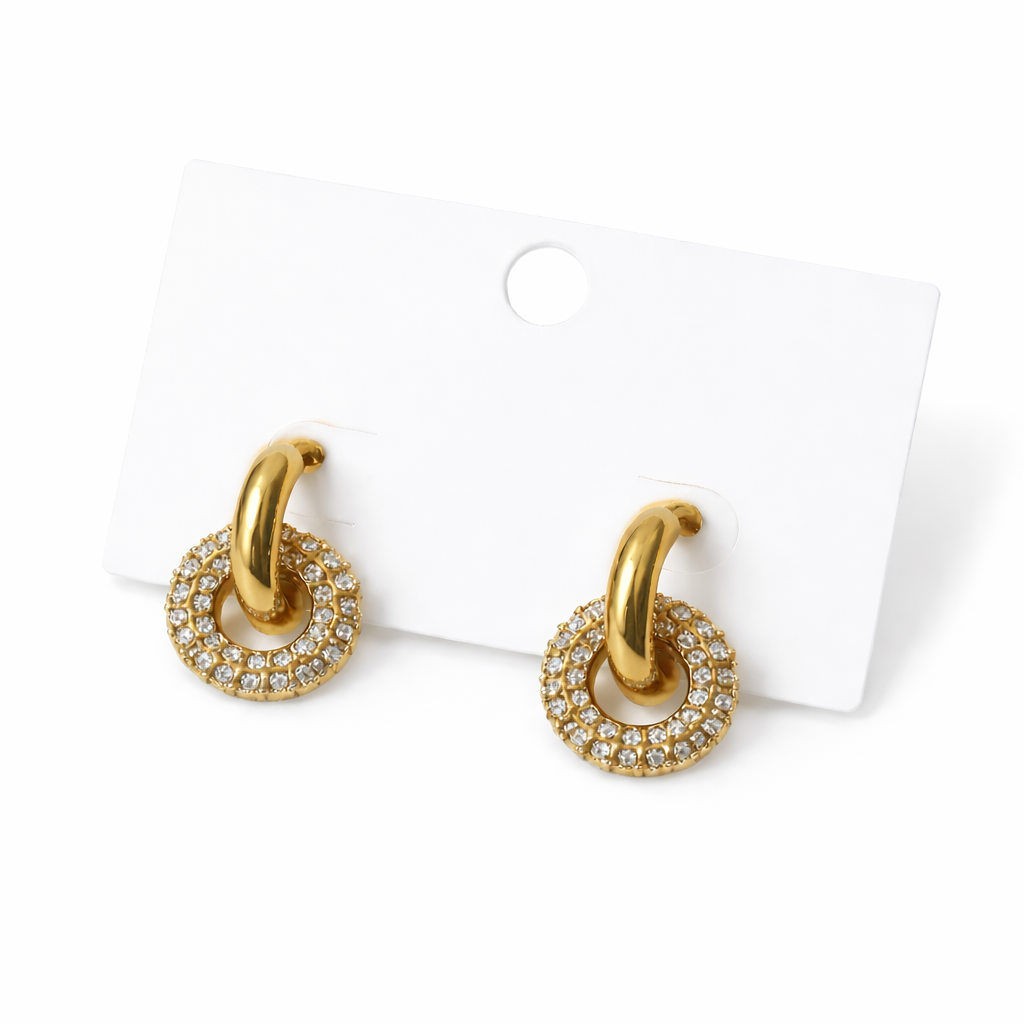 Ivy Interlock Hoop Earrings – Waterproof