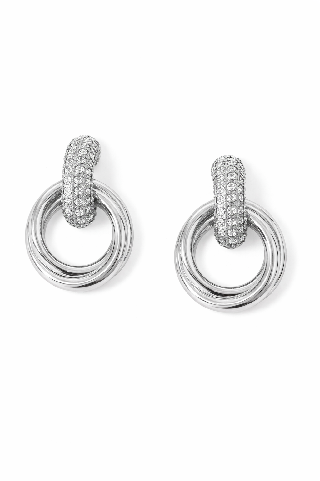 Double Hoop Diamond Earrings – Waterproof Layered Hoop Earrings