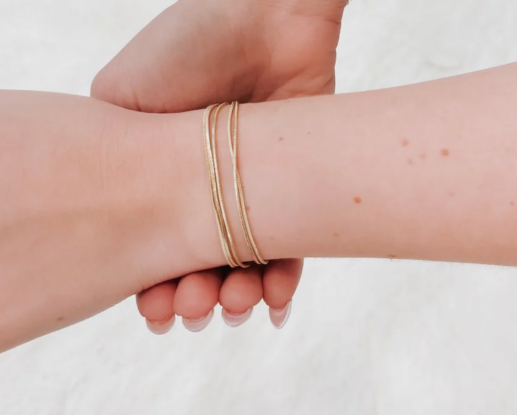 Delicately Detailed Bracelet – Layered Gold Bracelet for Everyday Elegance